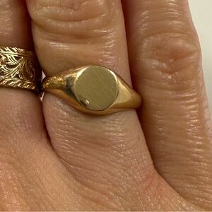 Made In Spain 14k Gold Signet Ring